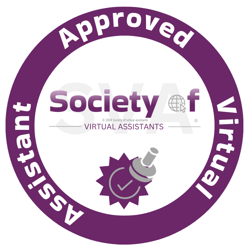 Proud to be an approved member of the Society of Virtual Assistants